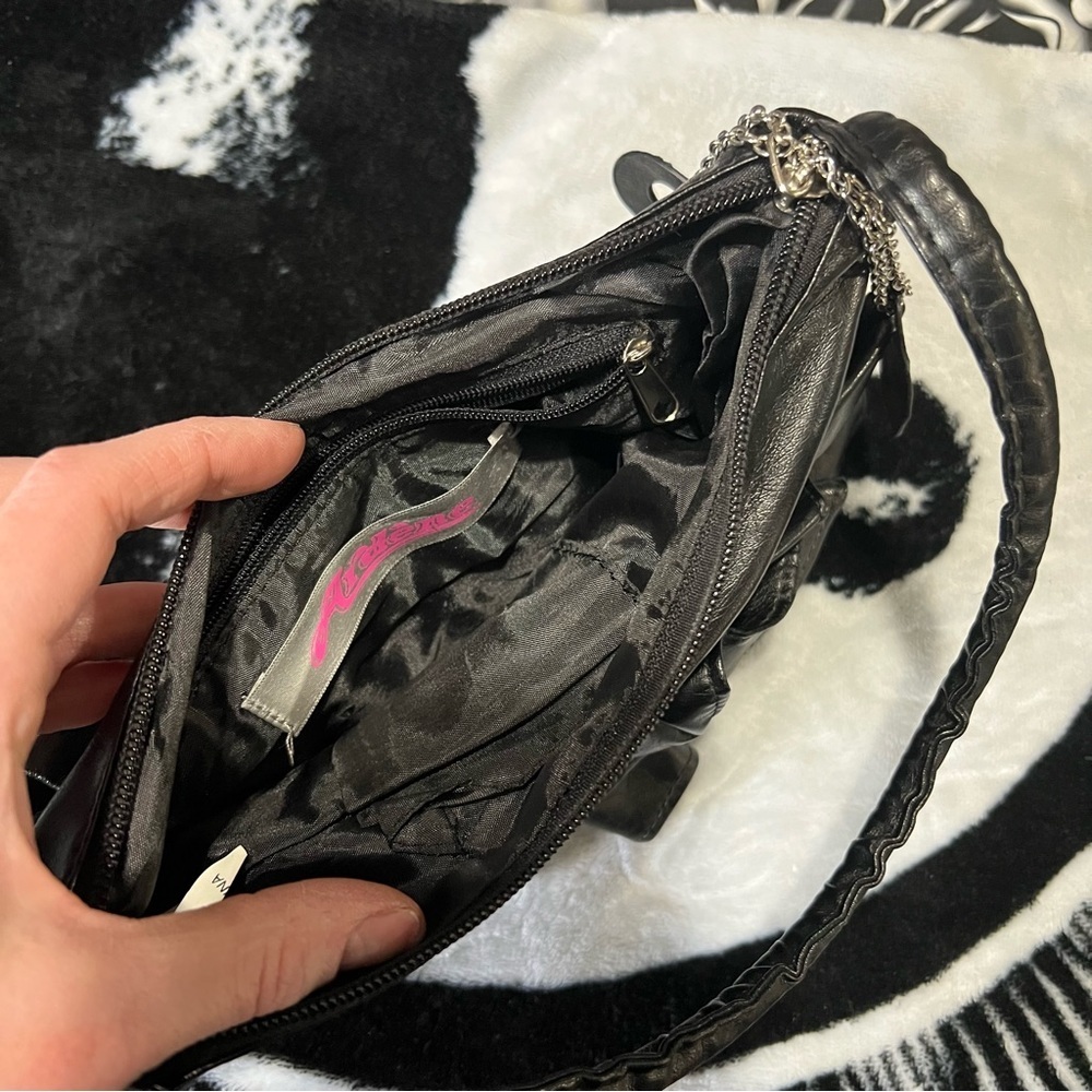 2/$30 Gothic Black Ruffle Mini Bag - Picture 5 of 6